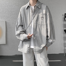 新款CS7145-P46特控78大码高品质美式刺绣笑脸衬衫外套防晒衣，男装衬衫，电商D232