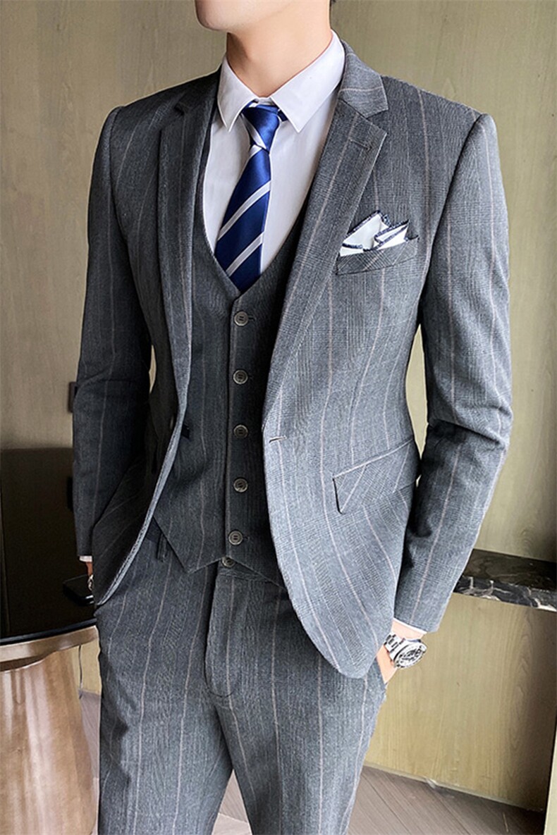 个性帅气男装西服套装三件套礼服商务高品质W2038-P295,男装西服套装,星座1012
