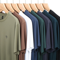 DN-Y239夏季新款男士速干T恤衫简约男士短袖圆领通勤男装，男装T恤，电商B360