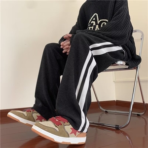 秋季ins潮牌直筒运动休闲长裤美式复古垂感百搭裤子男 K5210-P32图片