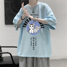 HT73160-P22华夫格t恤男短袖男大码五分袖大皂风，男装T恤，电商A040