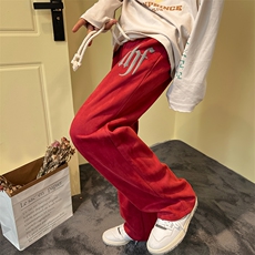 麂皮绒直筒休闲裤B342-K7006-P50控68，男装休闲裤，电商B342
