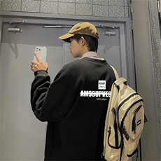 特P25控48秋冬新款男士圆领卫衣宽松休闲日常百搭上衣WQ2457，男装卫衣，电商B370
