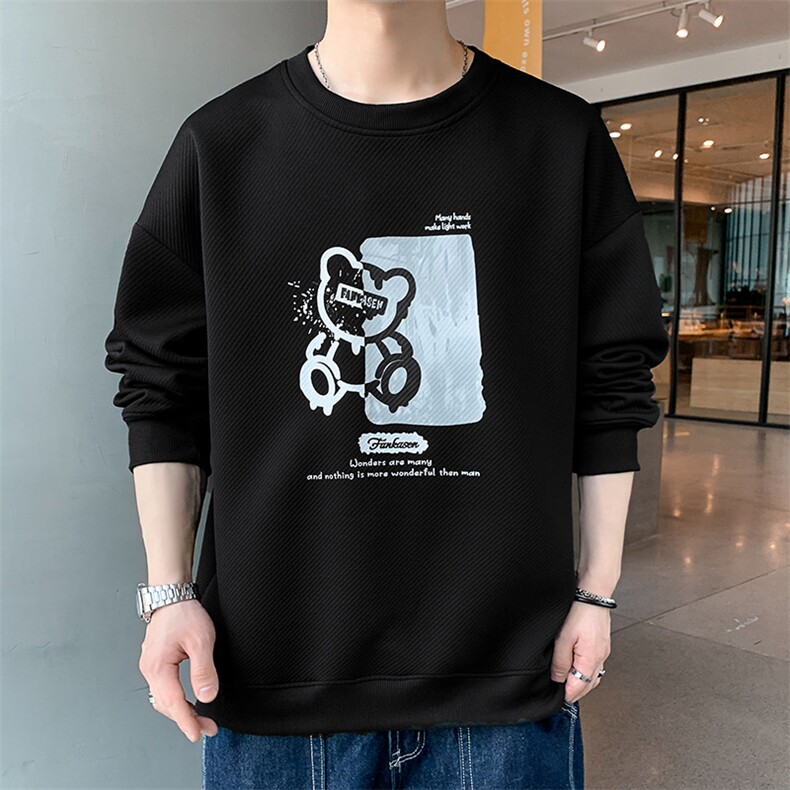 好质量！男士长袖t恤印花卫衣男秋季潮牌衣服潮流百搭W628,男装卫衣,星座815-2