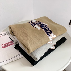 19S新品宇航员刺绣宽松情侣针织衫毛衣男1053/，男装针织衫/毛衣，星座1501