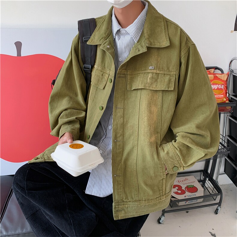 美式复古做旧水洗牛仔外套男女嘻哈宽松潮百搭情侣夹克JK885-P68,男装夹克,星座1008