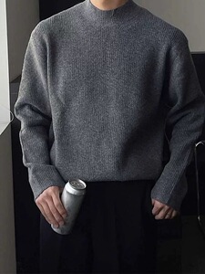 高领针织衫加厚内搭毛衣宽松打底针织线衣M76/P65图片