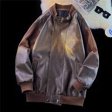 1平铺肩膀民族风大码M-5XL情侣皮衣女外套夹克男JK8756P110控149，男装民族服装，星座226-2