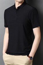 夏季新款短袖t恤男士翻领宽松中年爸爸夏装薄款冰丝上衣服，男装T恤，电商B212（原钱塘6029）