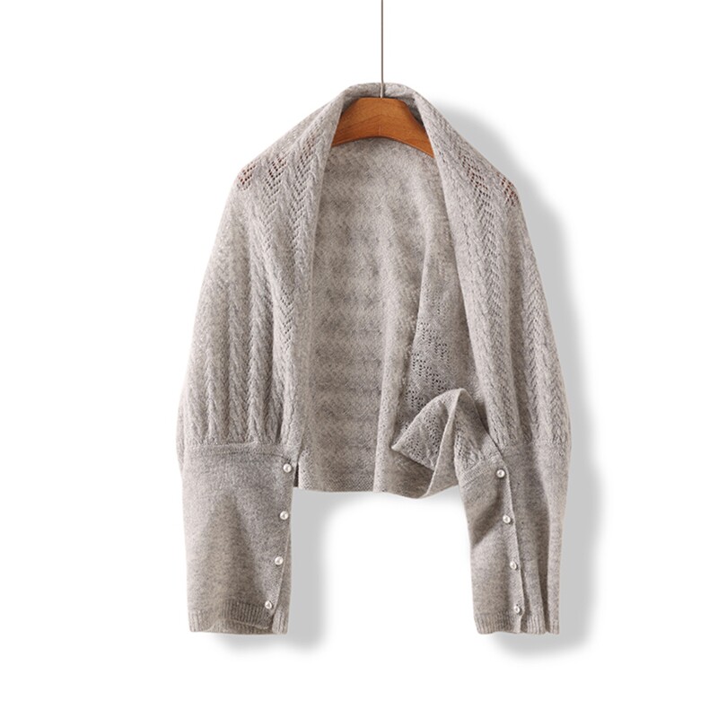 优雅气质百搭简约保暖羊绒披肩适合春秋季节时尚大方，披肩，元素羊绒