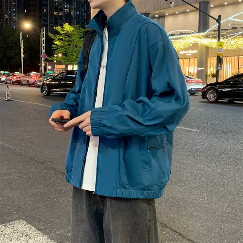 韩版设计感翻领垫肩斜纹夹克简约cleanfit夹克外套JK02537-P78图片