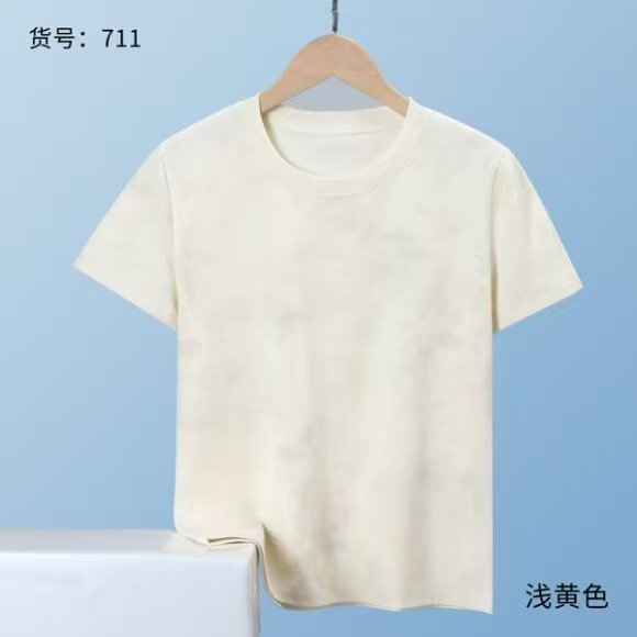 711螺纹棉面料T恤,女装T恤,大洋妞羊绒二店