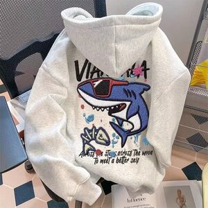 1506-1/WRW6911/P42卫衣男连帽春秋季ins港风宽松潮牌字母印花图片