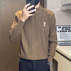 5303-特P55男士韩版修身毛衣秋冬季韩版简约打底线衣针织衫男款，男装T恤，电商D310B-1