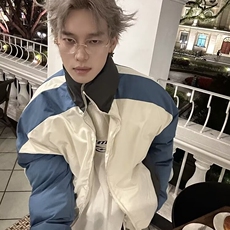 小众撞色解构设计加厚棉服外套男宽松休闲立领高级棉衣潮1033P95，男装棉衣，电商D256-2(原A064-2)
