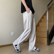 美式vibe侧拉链休闲裤男高街ins垂感宽松潮牌阔腿卫裤K6380-P35，男装休闲裤，星座512-3