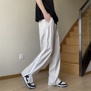 美式vibe侧拉链休闲裤男高街ins垂感宽松潮牌阔腿卫裤 K6380-P35图片