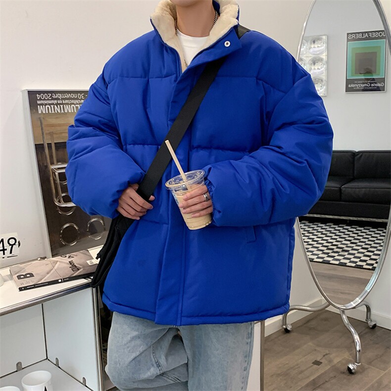 2025新款港风棉衣男纯色立领棉袄加绒加厚棉服外套3364-P60,男装棉衣,星座207