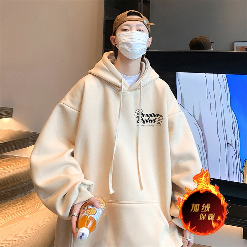 直播品质500克重磅秋冬美式加绒加厚卫衣外套Y153常规P35加绒P40,男装卫衣,电商A486