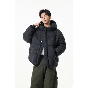90%绒新标有报告连帽韩版宽松羽绒服上衣Y986/P350 现货图片