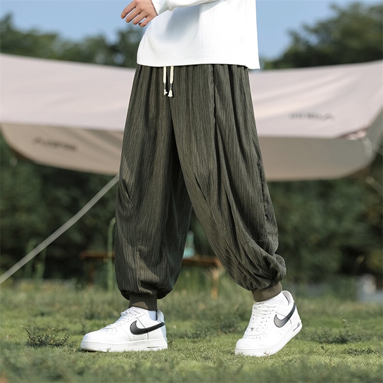 灯芯绒裤子男秋冬季风大码休闲束脚阔腿灯笼哈伦裤-WK18-P55，男装休闲裤，星座219