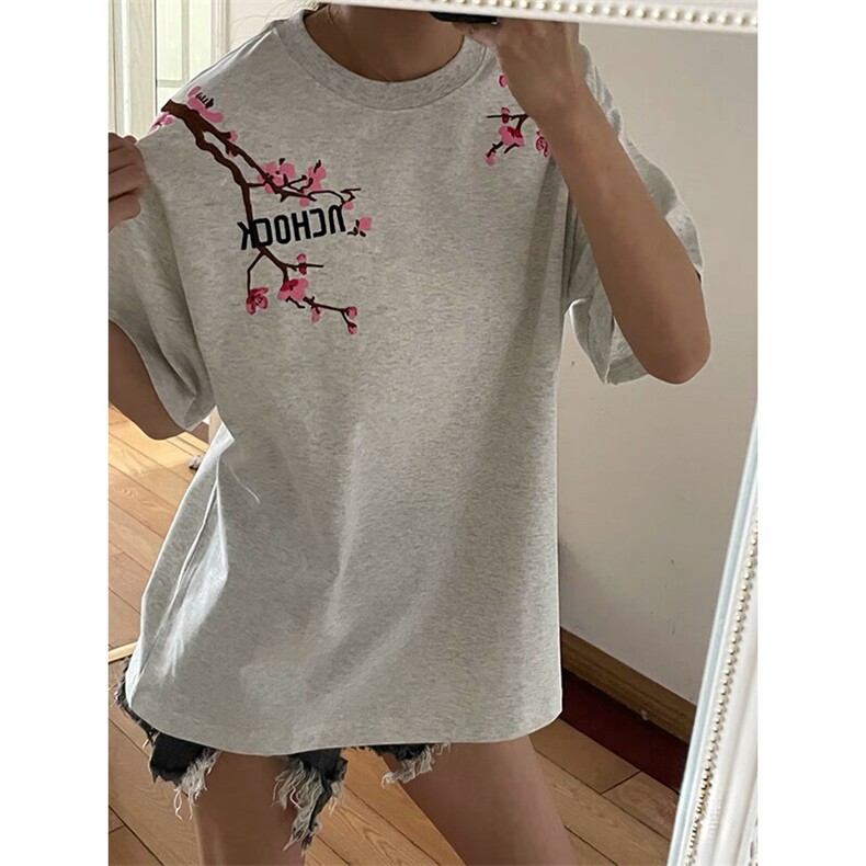 万针全刺绣工艺抖音得物高品质260克重磅纯棉双纱美式高街短袖T恤,男装T恤,电商A486