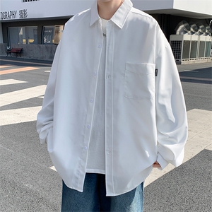 日系潮牌工装长袖衬衫男2024春季宽松休闲衬衣外套 W8092-P31图片