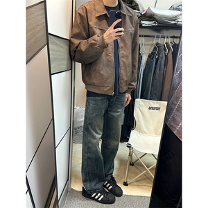 3色翻领夹克男春秋季新款高街学生棒球服宽松外套潮JKF224图片