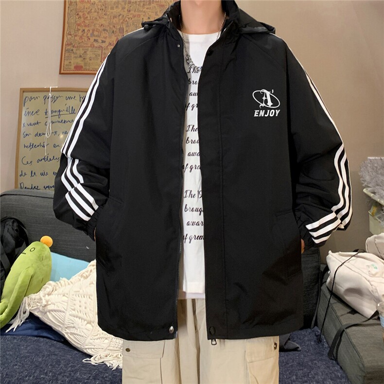 特批名宿风时尚连帽条纹字母印花夹克A247-TPJK5027特批45,男装夹克,电商A247