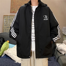 特批名宿风时尚连帽条纹字母印花夹克A247-TPJK5027特批45，男装夹克，电商A247