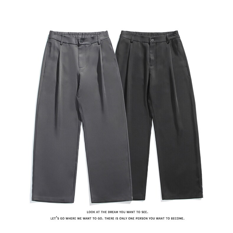 休闲三丝斜西裤裤子宽松大码男垂感直筒裤K8555-P35【特价】图片