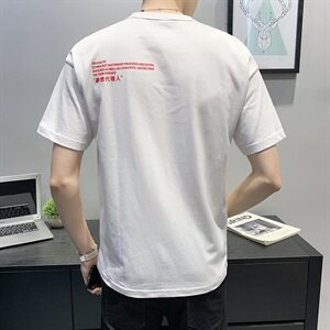 2021夏装店主风印花纯棉T恤男短袖圆领宽松t恤B248-NS9044-P35图片