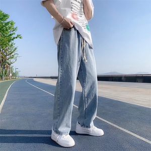 夏季款牛仔裤男宽松学生韩版潮流ins百搭阔腿N003P35