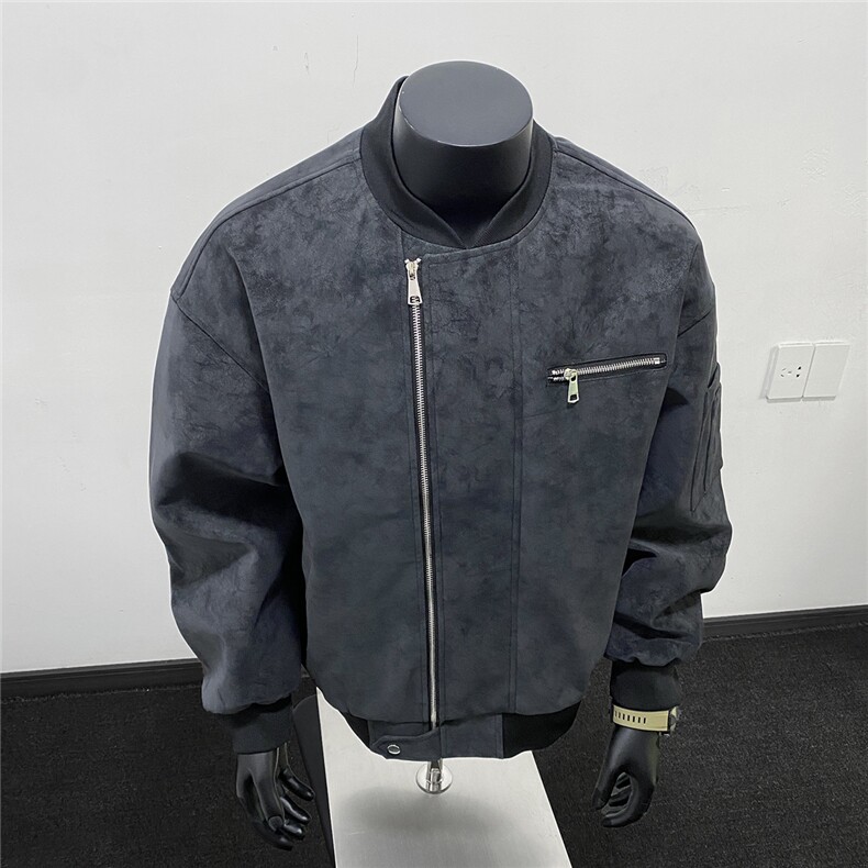 美式高阶秋冬PU棒球服夹克痞帅百搭情侣外套J562505TP75,男装夹克,电商A247