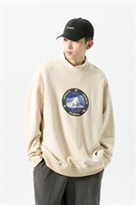 【】A003-HW3122-P50新款掩泣北极熊印花圆领卫衣无影墙1，男装卫衣，电商A003