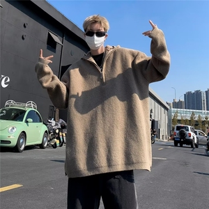 高品质秋款男连帽毛衣拉链针织衫休闲打底加厚外套M2 P55图片