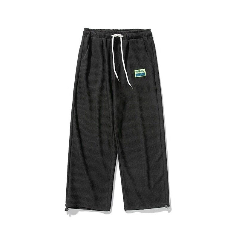 夏季日系港风直筒阔腿裤宽松休闲哈伦运动裤冰丝轻薄K182/P45,男装休闲裤,钱塘713