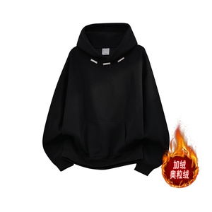 卫衣重磅无帽绳500克拉链连帽硬挺短宽加绒奥粒绒 RH5342JR-P58图片