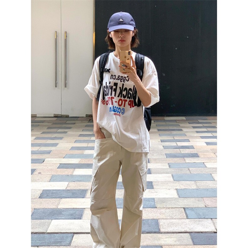 T0651-P25美式复古字母纯棉印花短袖男女款情侣百搭上衣,男装T恤,星座617A-2