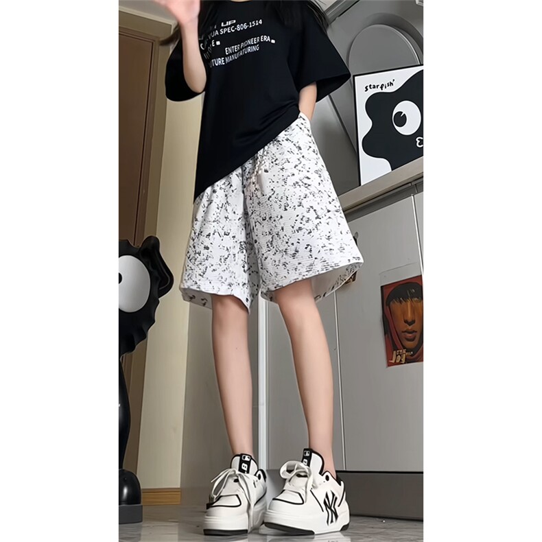 主推供视频扎染短裤男夏季五分裤K838特P30控55,男装牛仔裤,电商A309