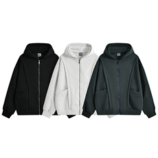 重磅500克工装口袋卫衣加绒奥粒绒连帽开衫外套RH5330JR-P75，男装工装外套，星座610B-1