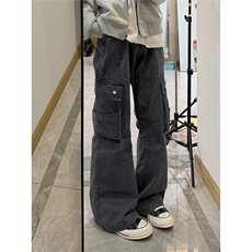 有货。高街工装裤男女大口袋长裤K6868-P61，男装工装外套，星座412-3
