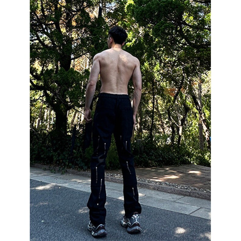 高街美式复古漆点泼墨牛仔裤嘻哈痞帅常规55加绒65,男装牛仔裤,星座310A-4