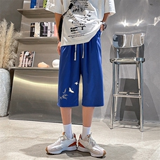 冰丝七分裤男大码速干短裤男五分裤车景风格QK72394-P25，男装休闲裤，电商A040