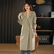 2025年秋季新款百搭羊毛大衣，女装双面呢大衣，泰公羊绒