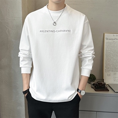 秋季卫衣男士2025新款圆领套头长袖打底衫上衣服A313-5803-P78，男装T恤，电商A313