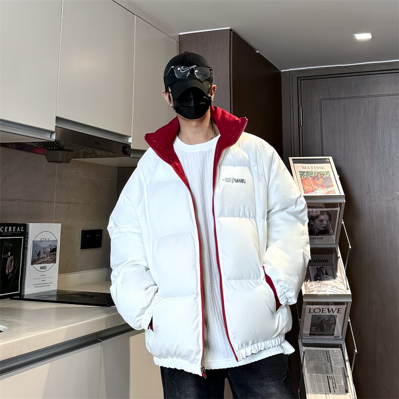 XZ230-1MY50冬港风宽松简约满天星双面穿休闲立领面包服P128控158,男装棉衣,星座230-1