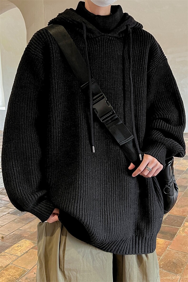 8XL-M特大码毛衫高质量连帽套头宽松毛衣情侣针织衫外套MY1210P75,男装针织衫/毛衣,电商D206-1