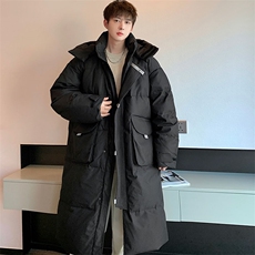 羽绒服男冬季港风宽松长款白鸭绒外套YR905-P180(控价238），男装羽绒服，星座214-3
