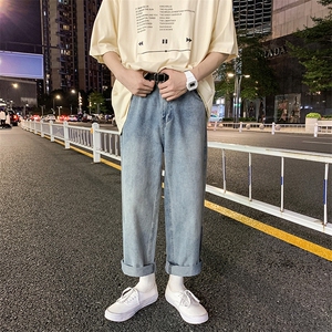 NK3002-P48 基础百搭牛仔裤男士直筒裤男裤长裤子男小脚裤图片